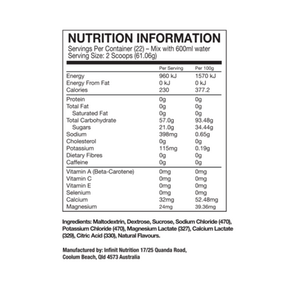 INFINIT NUTRITION - SPEED High Intensity Fuel